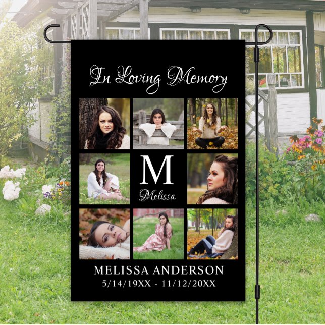 In Loving Memory Memorial Keepsake Photo Collage Garden Flag (Creator Uploaded)