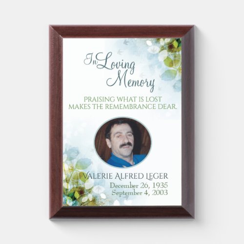 In Loving Memory Memorial Keepsake Sympathy Card Award Plaque