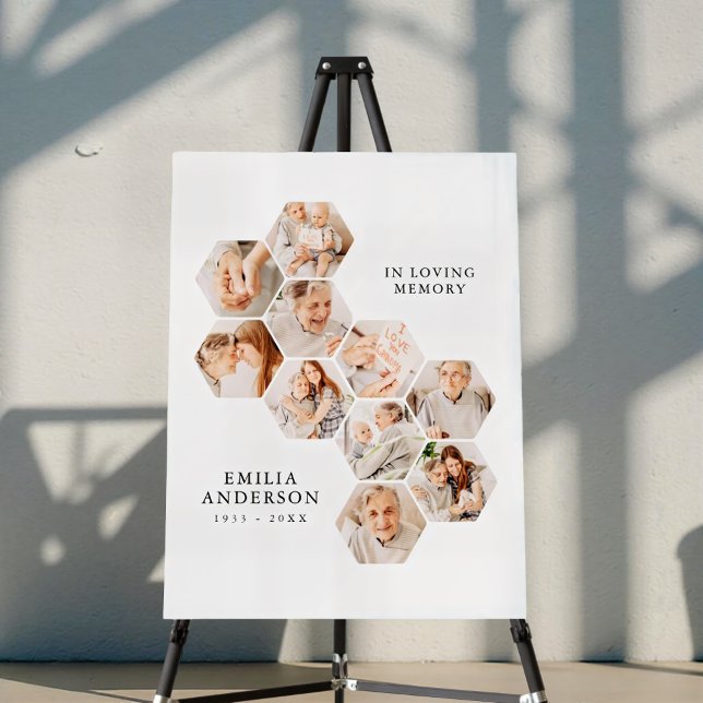 In Loving Memory Memorial Modern 10 Photos Foam Board (Creator Uploaded)