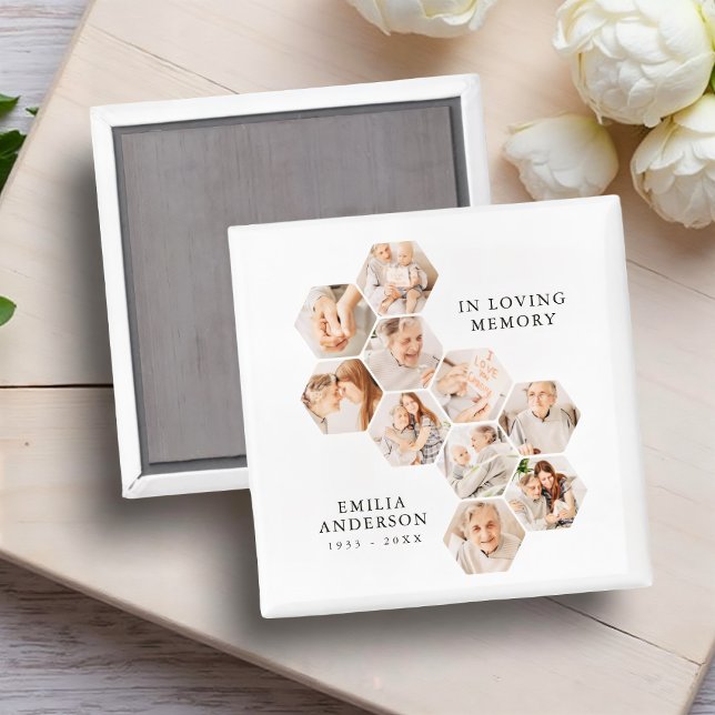 In Loving Memory Memorial Modern 10 Photos Magnet (Creator Uploaded)