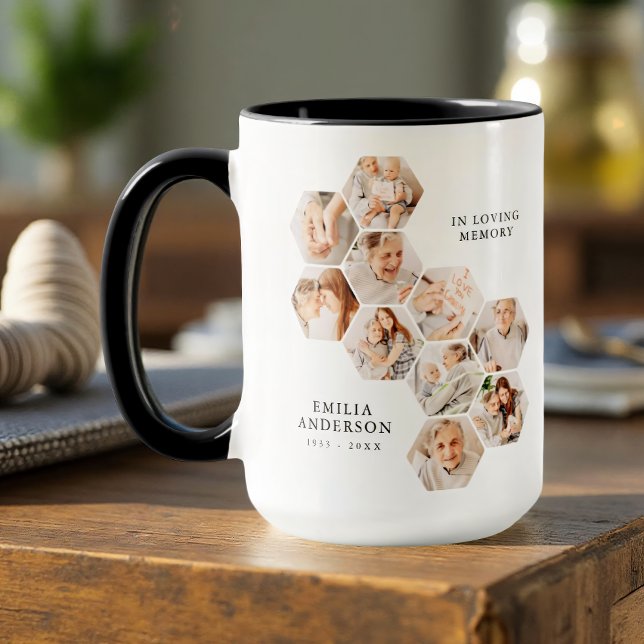 In Loving Memory Memorial Modern 10 Photos Mug (Creator Uploaded)