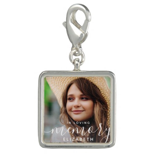 In Loving Memory Memorial Modern Elegant Photo Charm