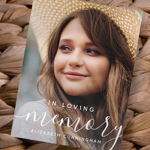 In Loving Memory Memorial Modern Elegant Photo Postcard