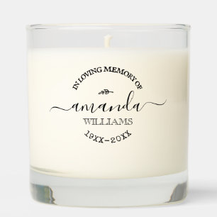 In Loving Memory Memorial Modern Photo Scented Candle