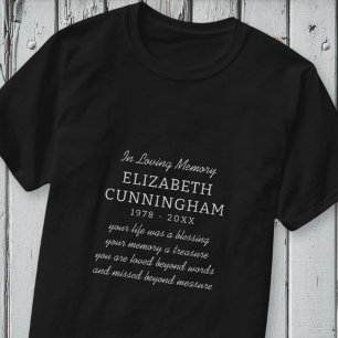 In Loving Memory Memorial Modern Preppy Quote T-Shirt