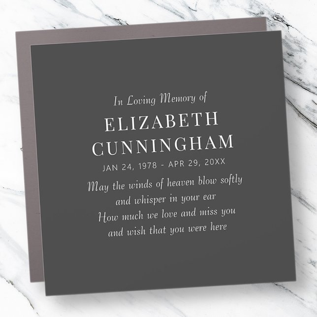 In Loving Memory Memorial Modern Simple Car Magnet (Creator Uploaded)