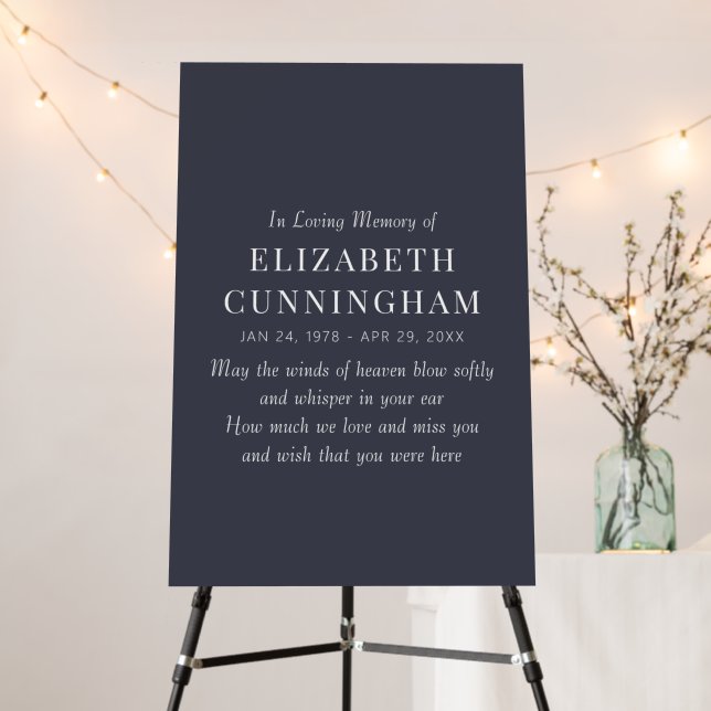 In Loving Memory Memorial Modern Simple Foam Board (In Situ (Stand))