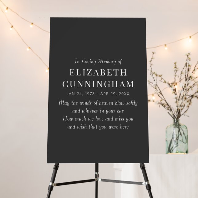 In Loving Memory Memorial Modern Simple Foam Board (In Situ (Stand))