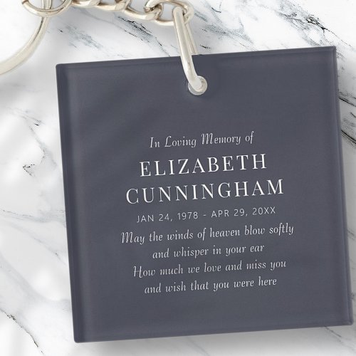 In Loving Memory Memorial Modern Simple Keychain