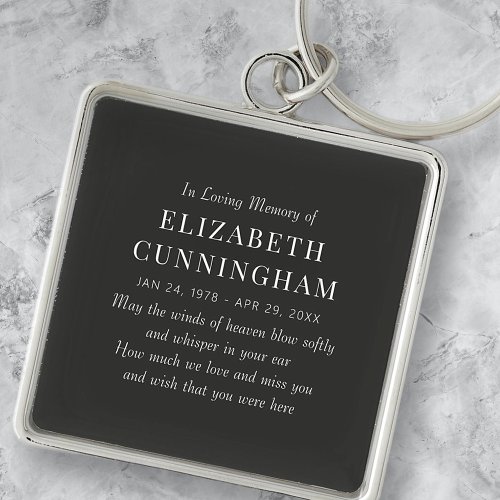 In Loving Memory Memorial Modern Simple Keychain