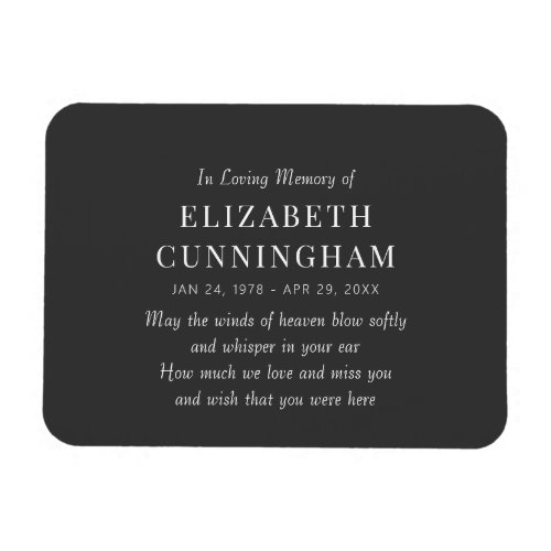 In Loving Memory Memorial Modern Simple Magnet