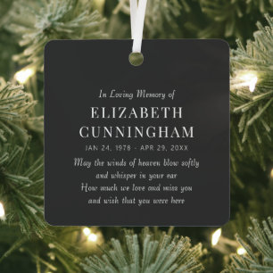 In Loving Memory Memorial Modern Simple Metal Ornament