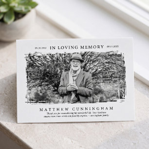 In Loving Memory Memorial Modern Simple Photo Postcard