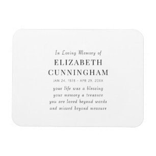 In Loving Memory Memorial Modern Simple Quote Magnet