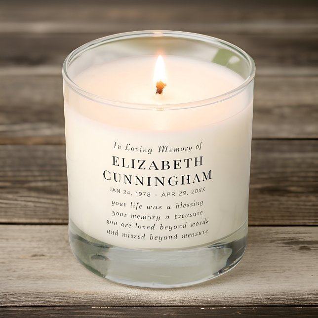 In Loving Memory Memorial Modern Simple Quote Scented Candle (Creator Uploaded)