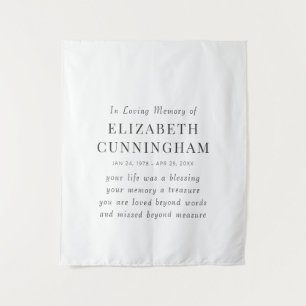 In Loving Memory Memorial Modern Simple Quote Tapestry
