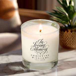 "In Loving Memory" Memorial Name Scented Candle