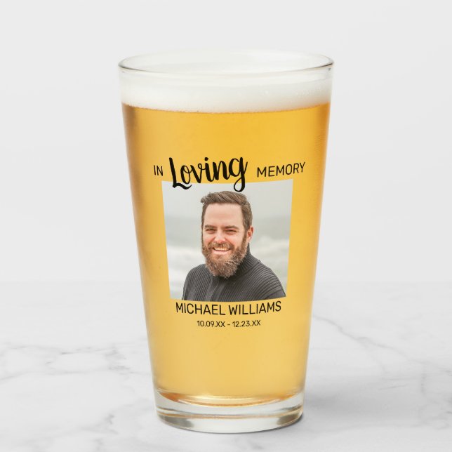 In Loving Memory | Memorial Personalized Photo Glass (Front Filled)