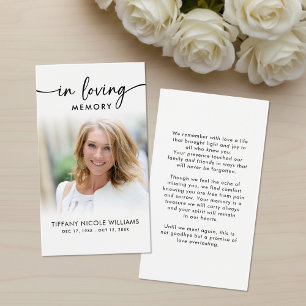 In Loving Memory Memorial Photo Cards