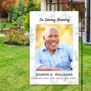 In Loving Memory Memorial Photo Cemetery Garden Flag
