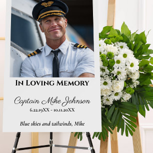 In Loving Memory Memorial Photo Funeral Aviation Foam Board