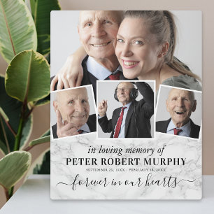 In Loving Memory Memorial Photo Marble Plaque