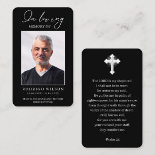 In Loving Memory Memorial Prayer Photo Cards