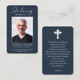 In Loving Memory Memorial Prayer Photo Cards