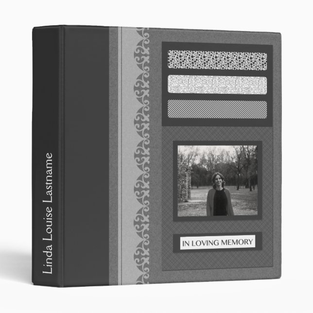 in loving memory memorial service book 3 ring binder (Front/Spine)