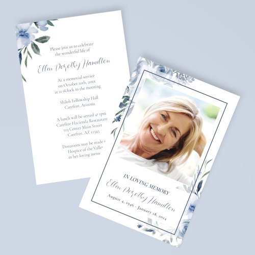 In Loving Memory Memorial Service Invitation