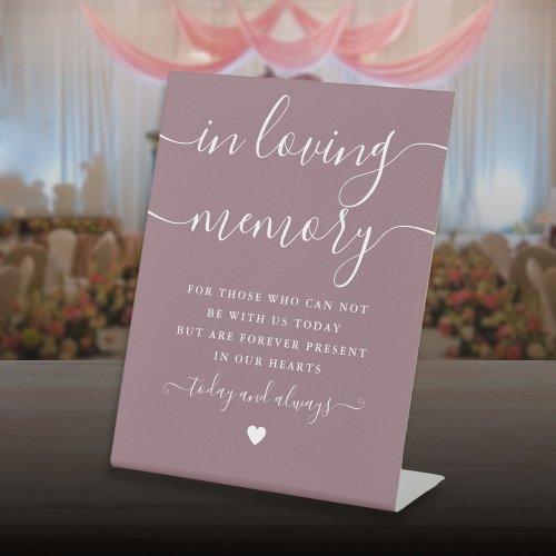 In Loving Memory Memorial Sign Mauve Wedding