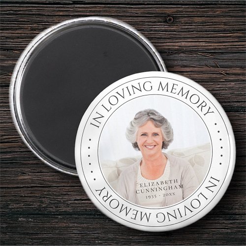 In Loving Memory Memorial Simple Elegant Photo Magnet