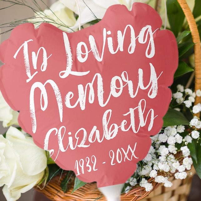 In Loving Memory Memorial Simple Modern Typography Balloon (Creator Uploaded)