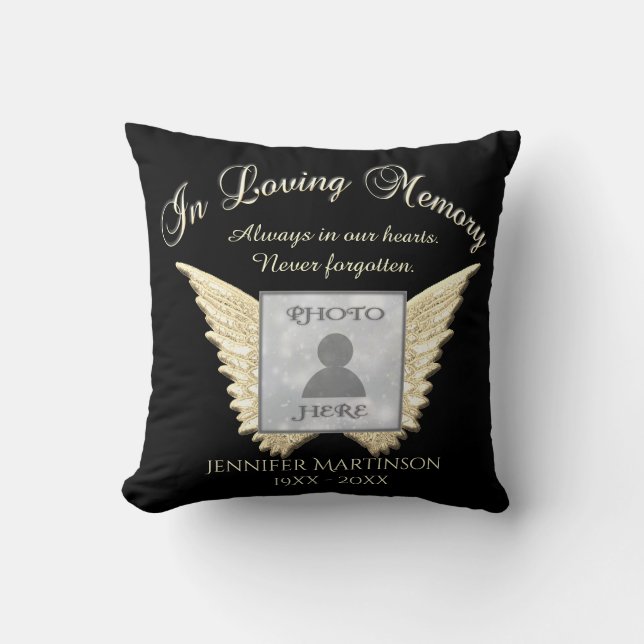 In Loving Memory Memorial Throw Pillow (Front)