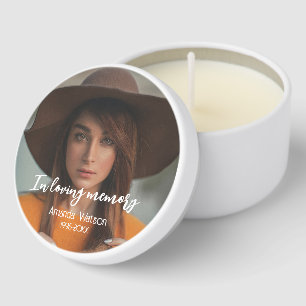 In loving memory Memorial Tribute Funeral Mini Candle Favors