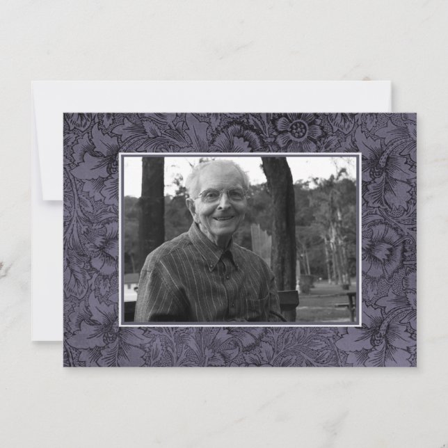 In Loving Memory Memoriam Death Notice Photo Invitation (Front)