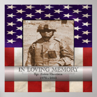 In Loving Memory Military Photo Personalized