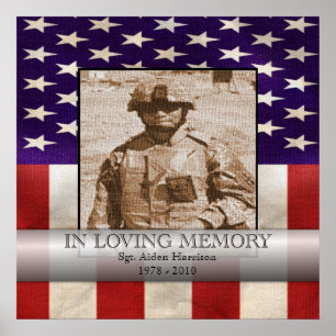 In Loving Memory Military Photo Personalized Poster