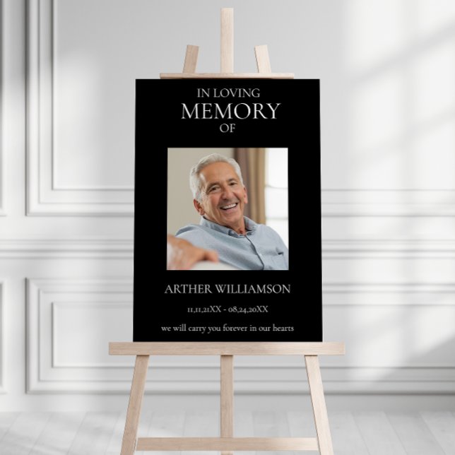 In loving memory  minimal photo foam board (Creator Uploaded)