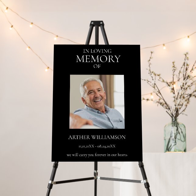 In loving memory  minimal photo foam board (In Situ (Stand))