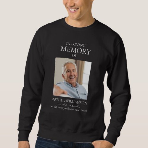 In loving memory  minimal photo sweatshirt