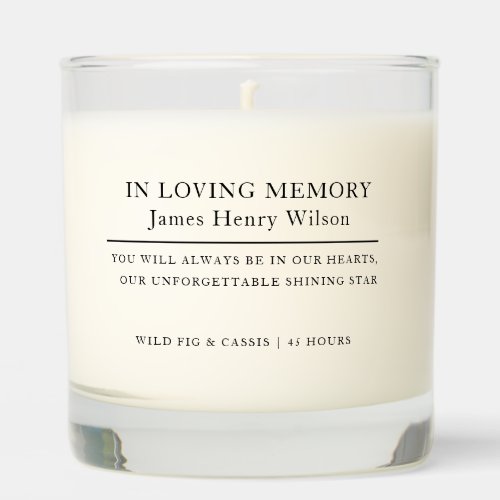 In Loving Memory Minimalist Luxury Scented Candle
