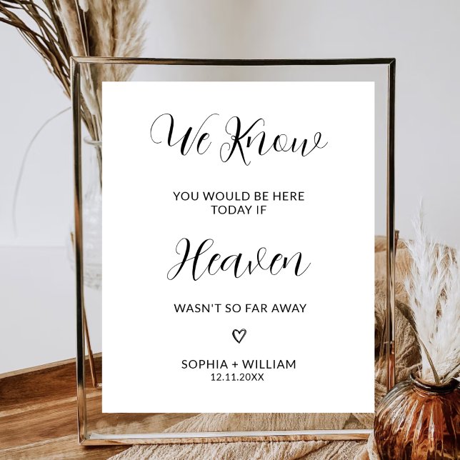 In Loving Memory Minimalist Wedding Party Favors Poster (Creator Uploaded)