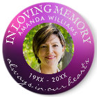 In Loving Memory Modern Amethyst Mauve Iris Purple