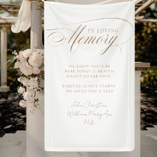 "In Loving Memory" Modern, Calligraphy, Wedding Banner
