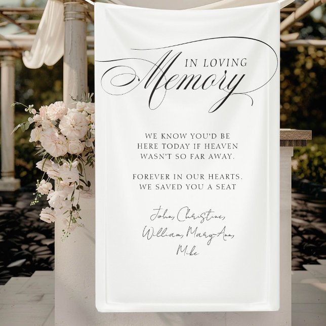 "In Loving Memory" Modern, Calligraphy, Wedding Banner ("In Loving Memory" Modern, Calligraphy, Wedding Banner.)