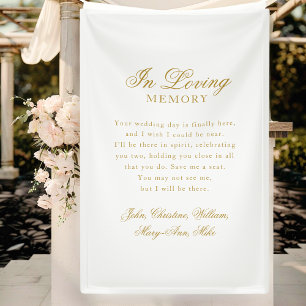 "In Loving Memory" Modern, Calligraphy, Wedding Banner