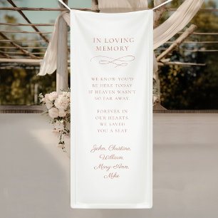 "In Loving Memory" Modern, Calligraphy, Wedding Banner