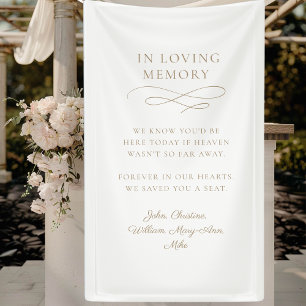 "In Loving Memory" Modern, Calligraphy, Wedding Banner