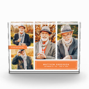 In Loving Memory Modern Color Photo Block